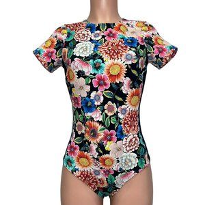 Johnny Was Cut Out Neoprene One Piece Black Small